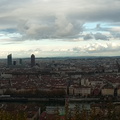 Lyon : vue de la terrasse Notre Dame de Fourvière